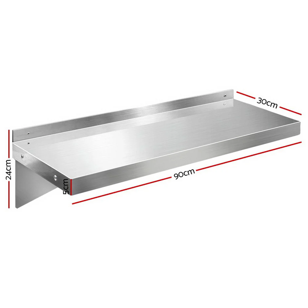 Stainless Steel Wall Shelving & Display - 900mm - Image 2