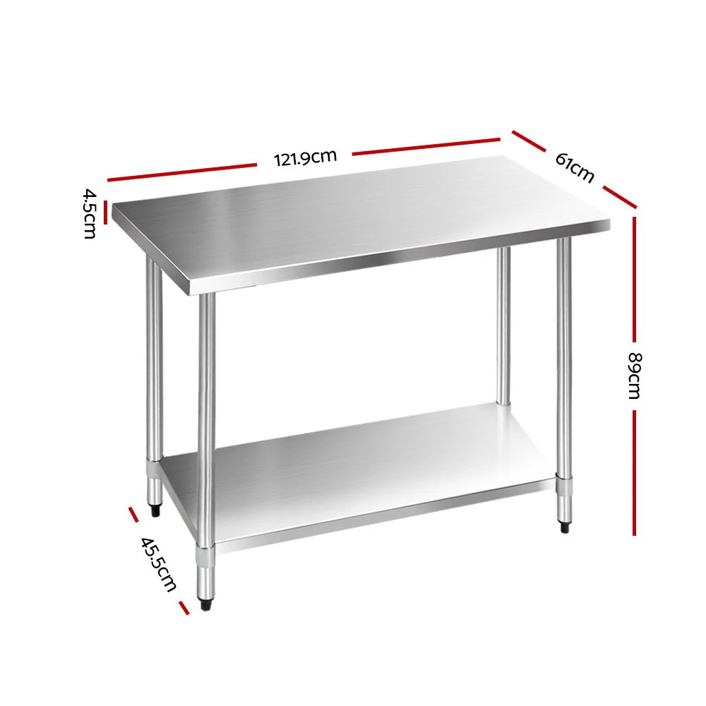 Stainless Steel Medical Work Bench - 610mm x 1219mm - Image 2